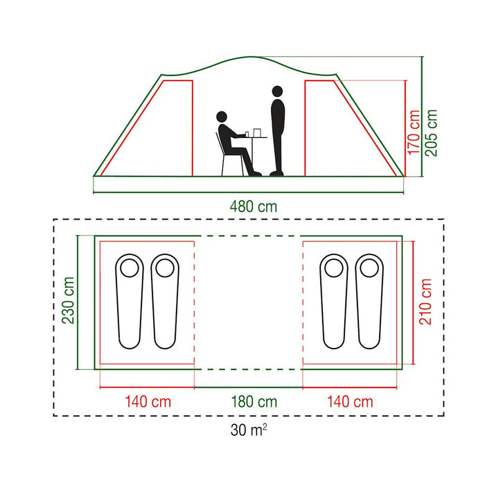 Coleman Spruce Falls 4 BlackOut Tent