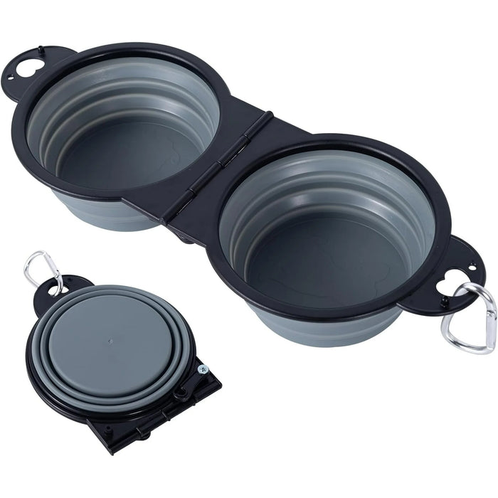 Quest Collapsable Dual Pet Bowl