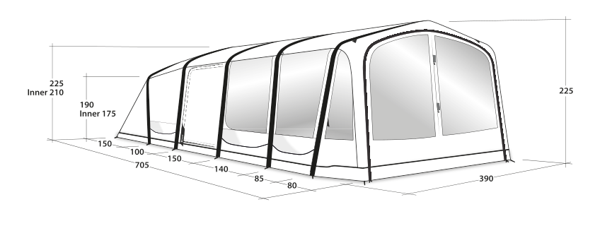 Outwell Forestville 6SA Package including Footprint Groundsheet