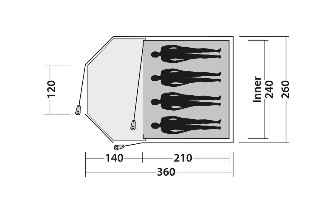 Easycamp Tent Blazar 400 Rustic Green