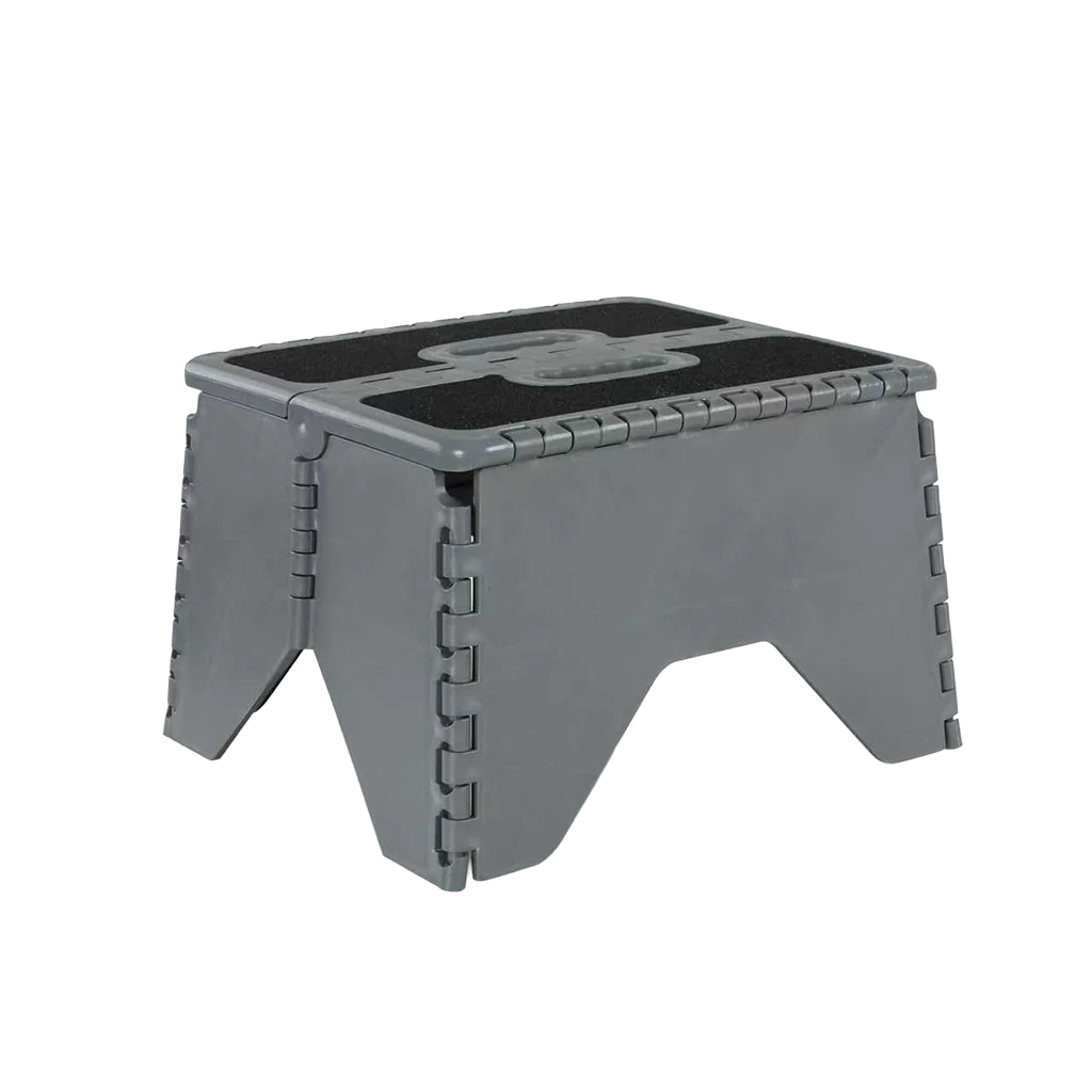Liberty Foldable Step With Anti-Slip Tread-Black & Grey — PJ Outdoors