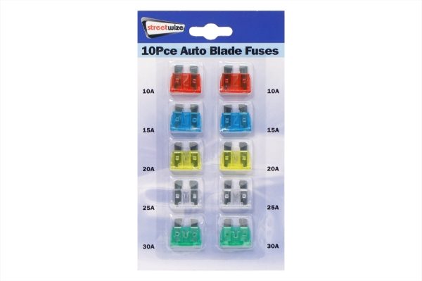 Streetwize 10pc Auto Blade Fuse