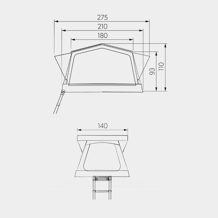 Dometic TRT 140 Air TC Inflatable Roof Top Tent