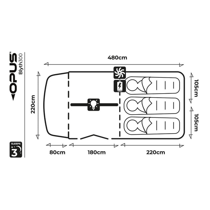 OPUS Blyth 300 Smart Air Tent (Inc. Carpet and Footprint)
