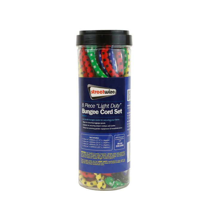 Streetwize 8 Piece Assorted Bungee Cord Set