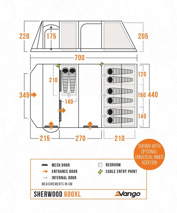 Vango Sherwood 600XL Package