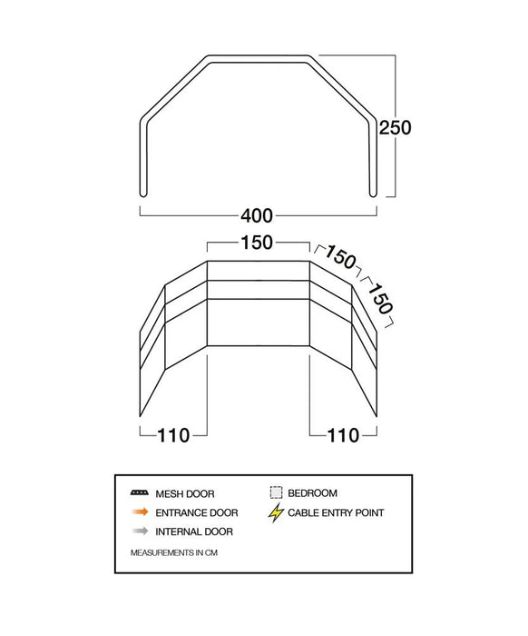 Vango AirBeam ProShield 5 Panel Windbreak