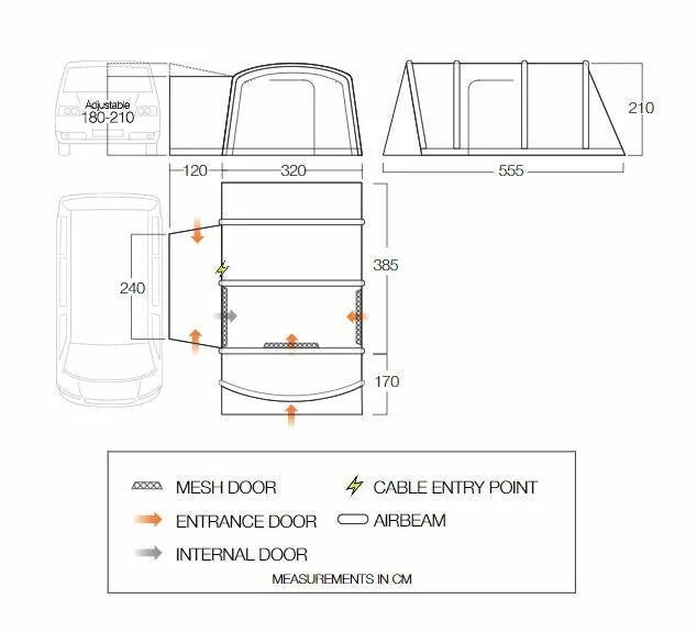 Vango Galli Pro Air Low Low Shadow Grey