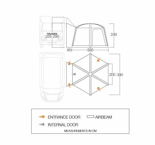 Vango HexAway Pro Air Tall Shadow Grey