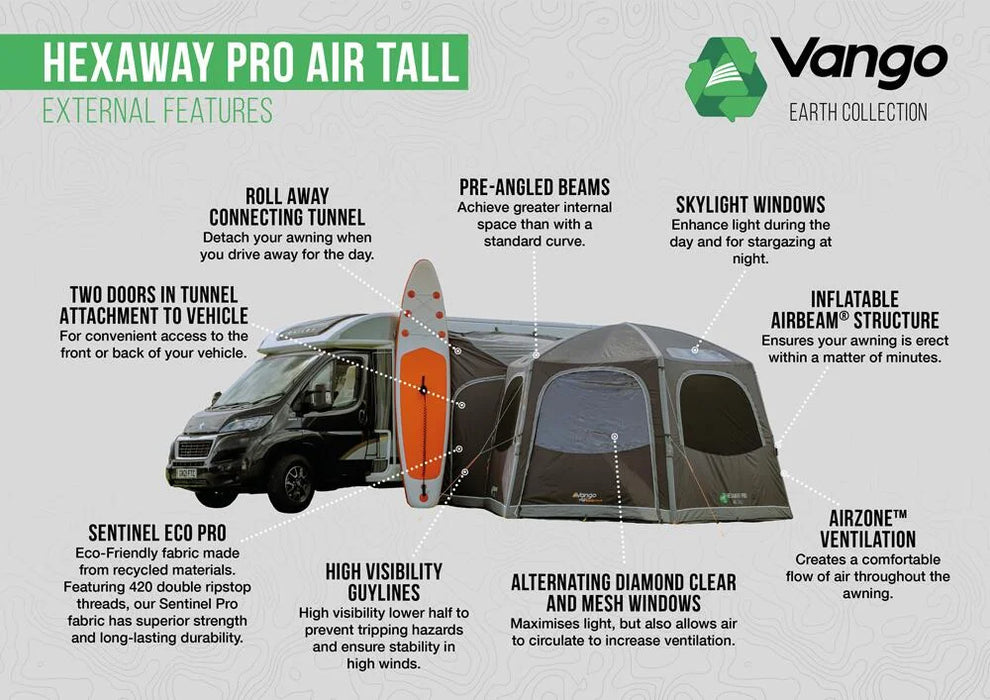 Vango HexAway Pro Air Tall Shadow Grey