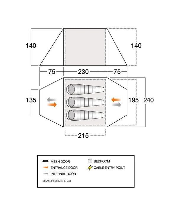 Vango Classic Instant 300 Orange