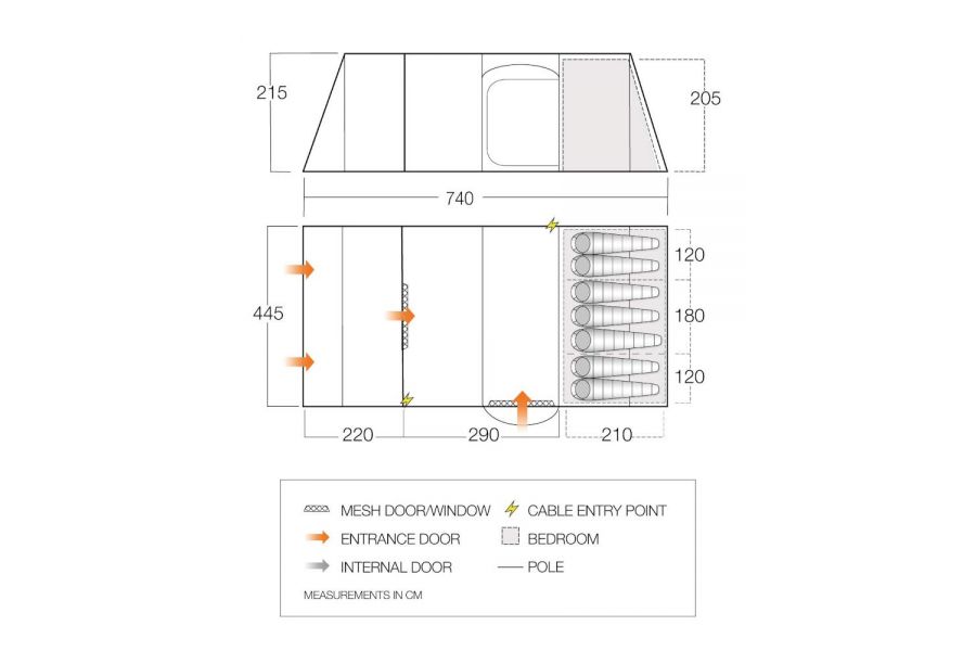 Vango Lismore Poled 700DLX Package