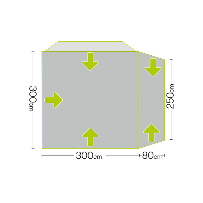 Quest Eagle Poled Drive Away Awning (Low : 180 - 210)