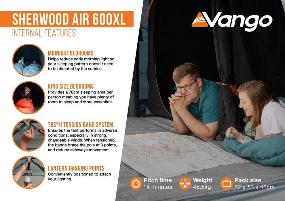 Vango Sherwood Air 600XL Package (Incl. Footprint) 2025