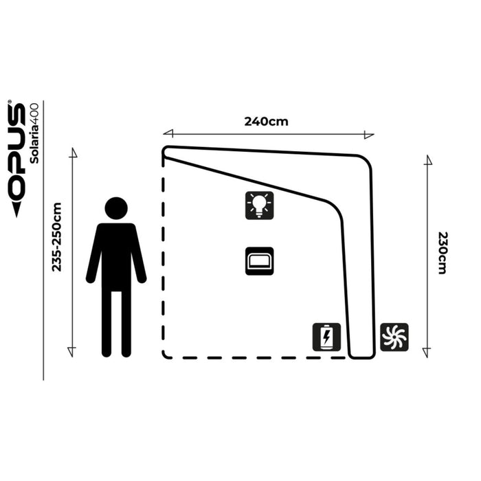 OPUS Solaria 400 Smart Air Canopy (Inc. Side and Front Panels)