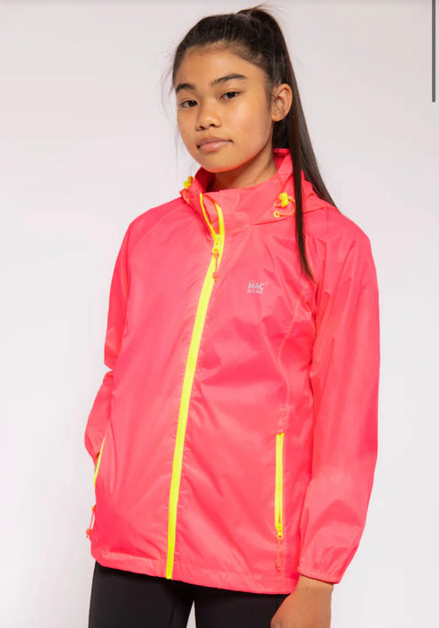 Mac In A Sac Jacket Kids Neon Pink