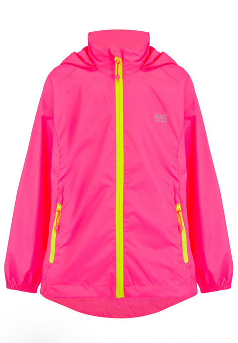 Mac In A Sac Jacket Kids Neon Pink