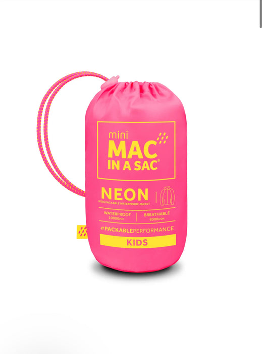 Mac In A Sac Jacket Kids Neon Pink