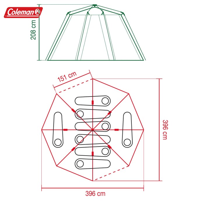 Coleman Cortes Octagon 8 Tent - Tents