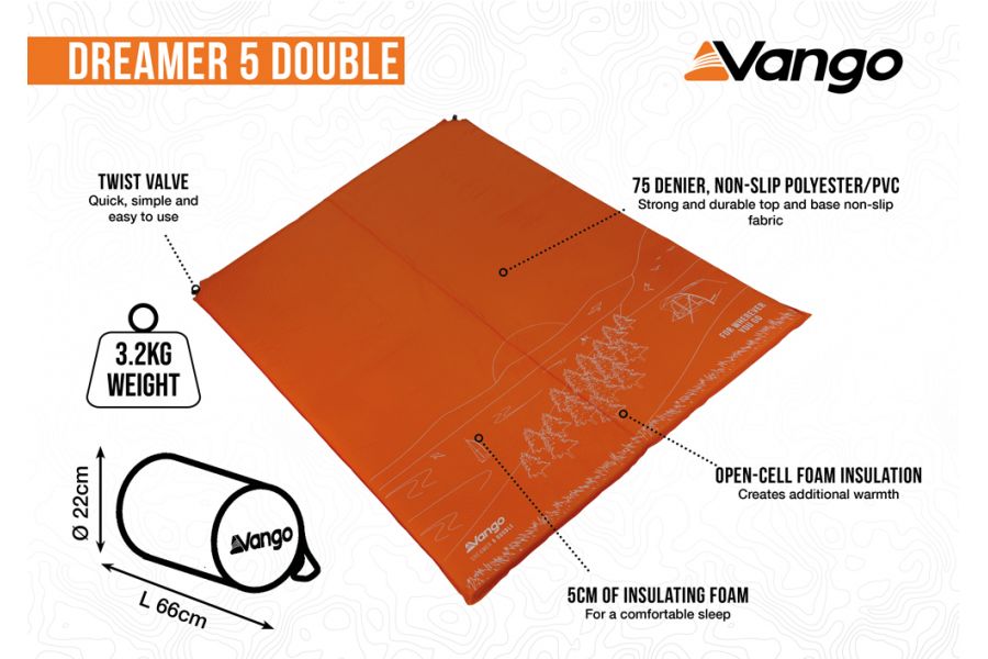 Vango Dreamer 5 Double Self Inflating Mat