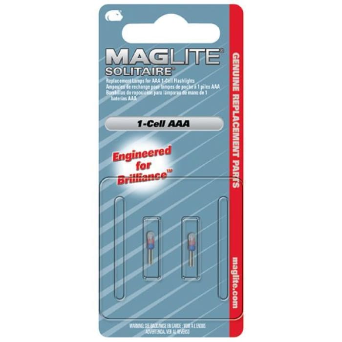 Maglite - Solitare 1 Cell AAA Replacement Lamps x 2 - 