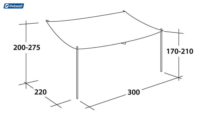 canopy tarp l outwell Outwell Sailshade Canopy L — PJ Outdoors