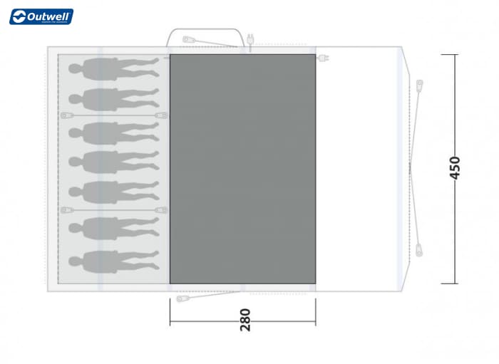 Outwell Sundale 7 PA Carpet - Tent Carpets