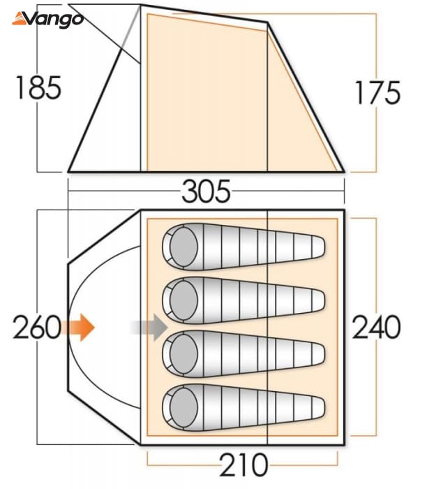 Vango Bute 400 Footprint Groundsheet - Tent Footprint