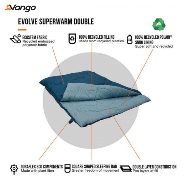 Vango Evolve Superwarm Double Sleeping Bag